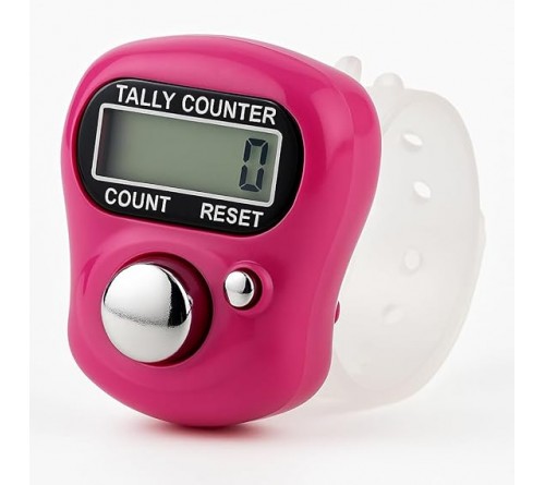 Digital Electronic Naam Jap Counter with Finger Ring – Portable Tasbeeh / Mantra Counter| Multi-Color