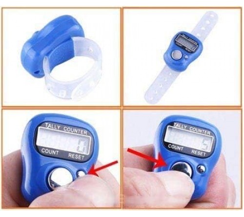 Digital Electronic Naam Jap Counter with Finger Ring – Portable Tasbeeh / Mantra Counter| Multi-Color