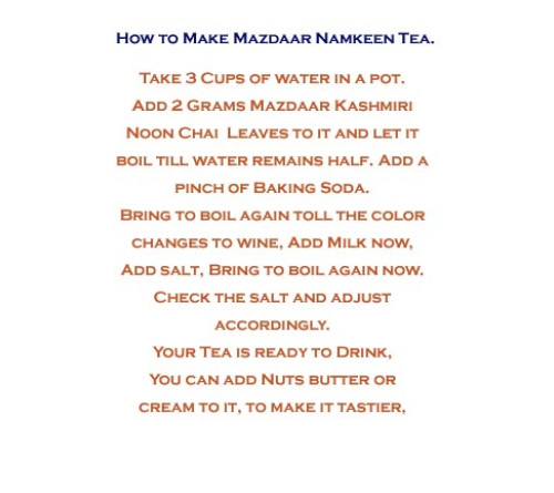 Mazdaar Kashmiri Sheer Chai (Noon Chai) 1 KG