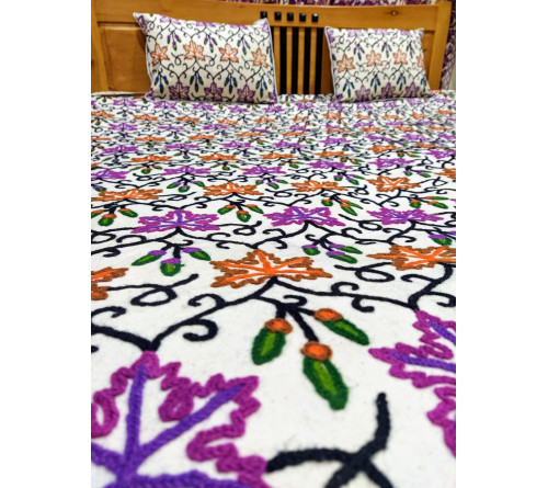 Chinar Embroidered Bed Spread