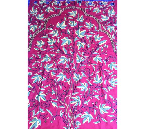 Buy Handmade Chinar Embroidered Curtain directly from Kashmir