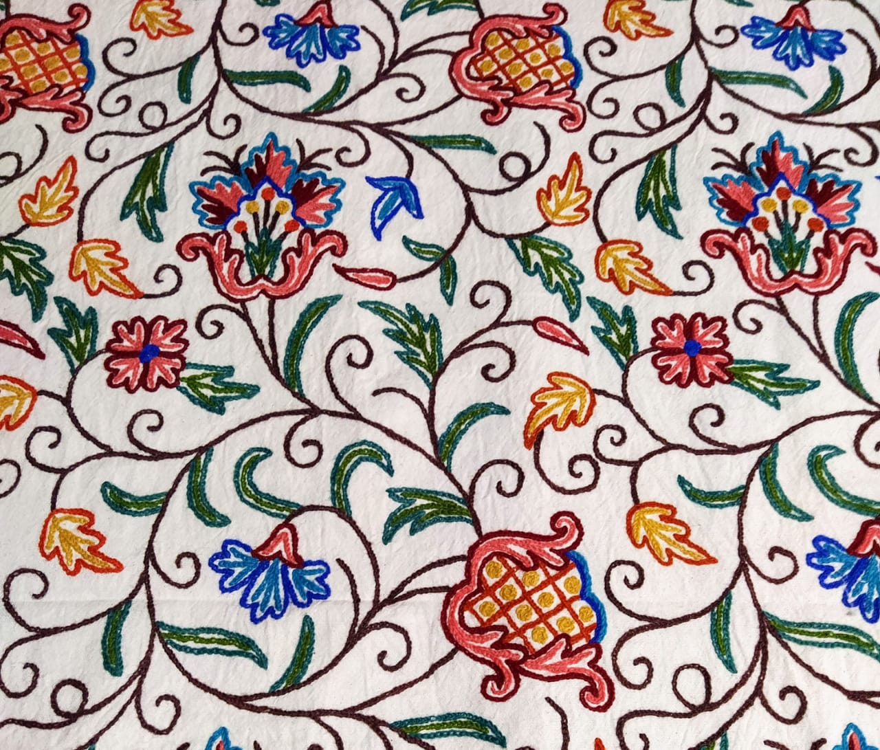 Buy Handmade Kashmiri Daenzdaar Embroidered Curtains